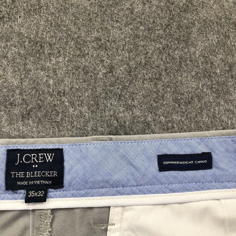 J.Crew Pants Mens 35x32 Gray Summerweight Chino Straight Classic Bleecker Khakis